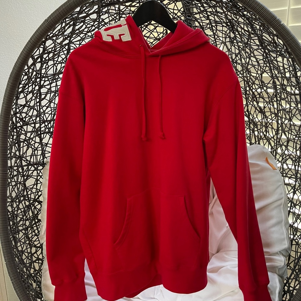 Authentic red supreme hoodie